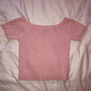 Pink off the shoulder top